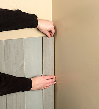 Graphic - vertical installation wainscoting