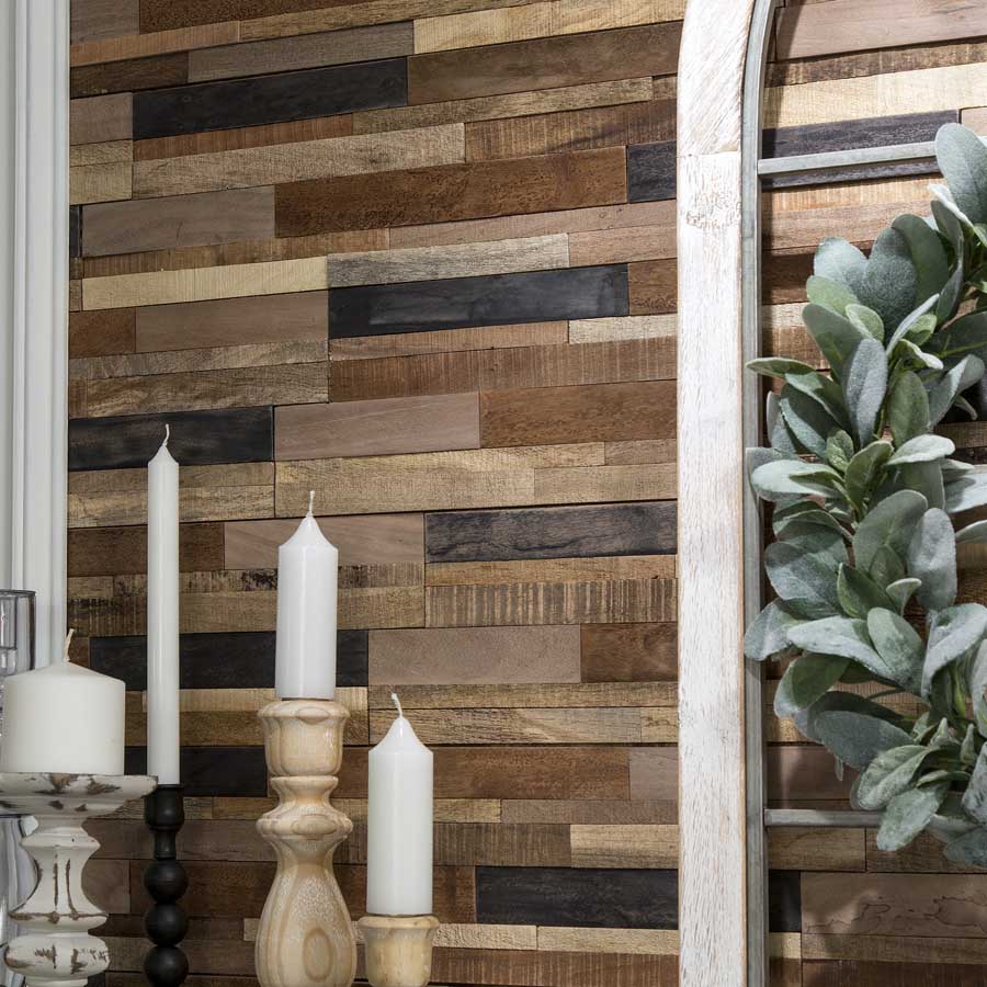 Rustic Grove 3D Wall Panel in Aged Barn