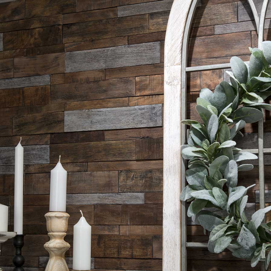 Rustic Grove 3D Wall Panel in Blended Brown