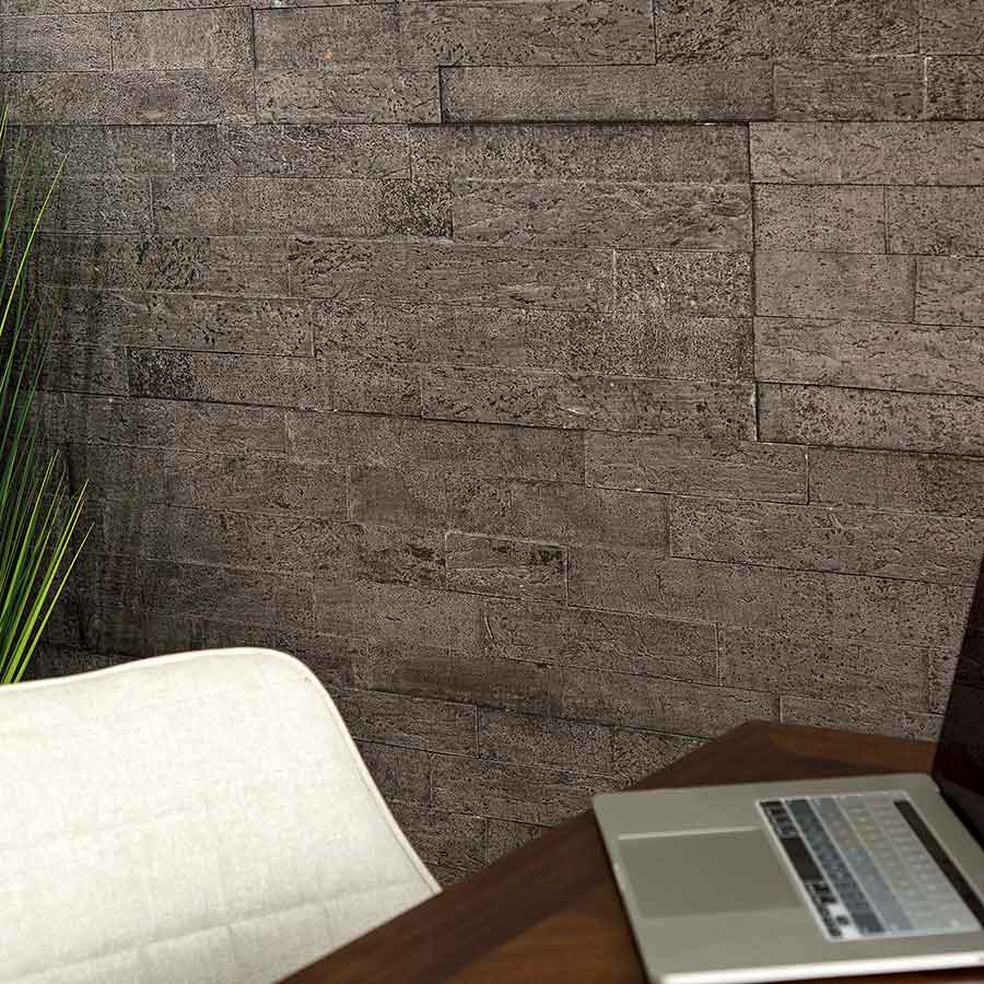 Rustic Grove Cork Panel in Staggered Gray